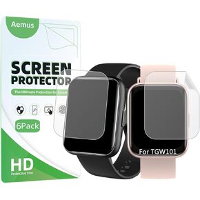 Screen Protector Compatible for TUUCHELEX TGW101 Smart Watch (6 Pack) Clear TPU Soft Film Compatible for OYV Smart Watch 1.83" Screen Protector