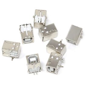 Honbay 20PCS USB 2.0 Type B Female Socket Connector Jack Port, 4-Pin DIP 90 Degree Right Angle, Repair Replacement Adapter