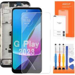 for Moto G Play 2023 Screen Replacement G Play 2023 Display XT2271 LCD Digitizer XT2271-5 LCD Touch Screen Assembly Repair Parts with Frame(not for G Play 2021)