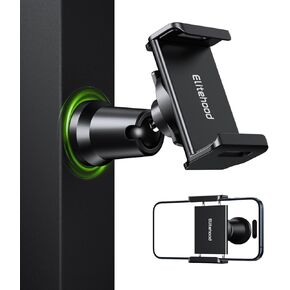 حامل هاتف مغناطيسي من Elitehood Gym، حامل هاتف مغناطيسي يدور 360 درجة لصالة الألعاب الرياضية، حامل هاتف بقاعدة مغناطيسية شديدة التحمل متصل بسطح الحديد، متوافق مع جميع الهواتف المحمولة in Kuwait