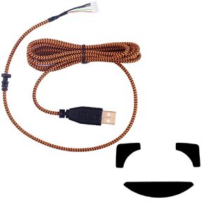 HUYUN USB Mouse Cable wire & Feet Skates Replacement for Razer DeathAdder 1800DPI 3.5G 2013 Chroma Overwatch Mouse