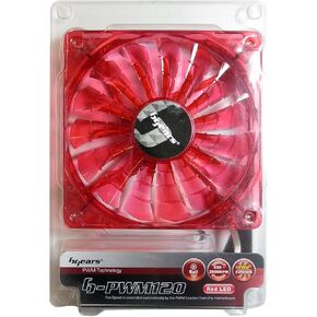 Bgears 120mm High Performance PWM Technology Fan - Translucent Red (b-PWM 120 Red 2ball)