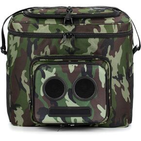 The #1 Cooler with Speakers on Amazon. 20-Watt Bluetooth Speakers for Parties/Festivals/Boat/Beach. Rechargeable, Works with iPhone & Android (Camo)