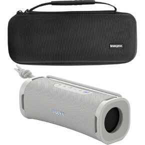 Sony SRSULT10W ULT Field Series Speaker (Off-White) Bundle with Hardshell Travel and Protective Case for Bluetooth Speakers (2 Items)