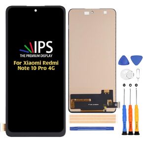 for Xiaomi Redmi Note 10 Pro 4G/Redmi Note 10 Pro Max/Redmi Note 10 Pro Screen Replacement(Not Original) Touch Screen Digitizer LCD Display Full Assembly Repair Kits,with Tools