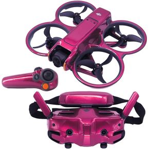 Avata 2 PVC ملصق جلد لـ DJI Avata 2 FPV Drone Googles 3 نظارات غطاء ملصق واقي ملحقات (وردي فلوري)