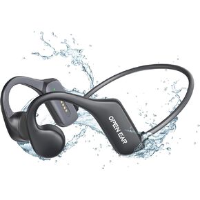 Bone Conduction Headphones, IP68 Waterproof Swimming Headphones with 16GB MP3 Player & 8H Playtime, Bluetooth 5.3 Open Ear Headphones Sports Underwater Earphones for Swimming, Running, Cycling
