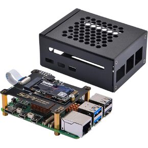 GeeekPi Metal Case with N05 PCIe M.2 Key-M NVMe SSD PCIe Peripheral Board for Raspberry Pi 5, Support M.2 NVMe SSD 2230 2242