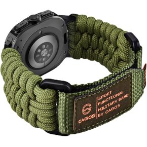 CAGOS Braided Nylon Bands for Samsung Galaxy Watch Ultra Band 47mm, Rugged Breathable Nylon Strap Sport Loop Wristband for Galaxy Watch Ultra Band Men Women