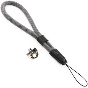 Camera Wrist Hand Strap Soft Cotton Lanyard String Rope compatible for Sony A6700 A6600 A6500 A6400 A6300 A6100 A6000 Small Light Mirrorless Cameras Cellphone Action Camera Selfie Stick - Grey
