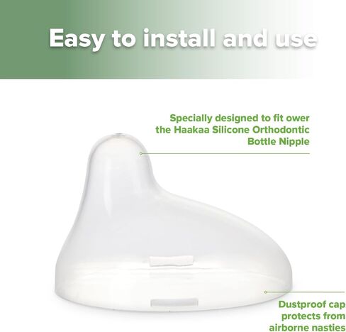 Haakaa Baby Bottle Nipple Cap - Leak-Proof Feeding Bottle Caps for Infants|Compatible with Haakaa Gen.3 Baby Bottle|Essential Bottle Cap Replacement,BPA-Free,1 Pack in Saudi Arabia