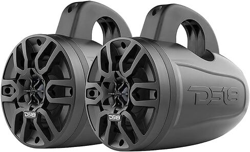 DS18 Hydro NXL-4TP/BK Black Marine Tower Speaker – 4", 2-Way, 150W Max, 50W RMS, 100% UV Stable, IPX5 Marine, 4 Ohms - for All Elements, UTV, ATV & Jeeps (Pair) in Saudi Arabia