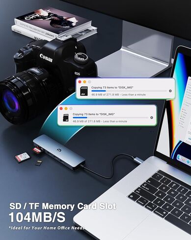 محور USB C 6 في 1، محول USB C مع USB 3.0، 4K HDMI، 2 x USB 2.0، قارئ بطاقة SD/TF، ​​توافق محطة الإرساء مع أجهزة Mac Pro/Air وType C in Saudi Arabia