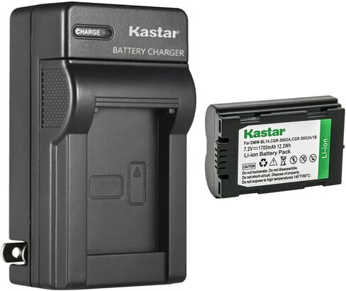 بطارية Kastar بديلة لبطارية وشاحن حائط تيار متردد من قطعتين لباناسونيك CGR-S602، CGR-S602A، CGR-S602A/1B، CGR-S602E/1B، CGR-S602SE، CGR-S603، CGR-S603A/1B، بطارية DMW-BL14 in Saudi Arabia