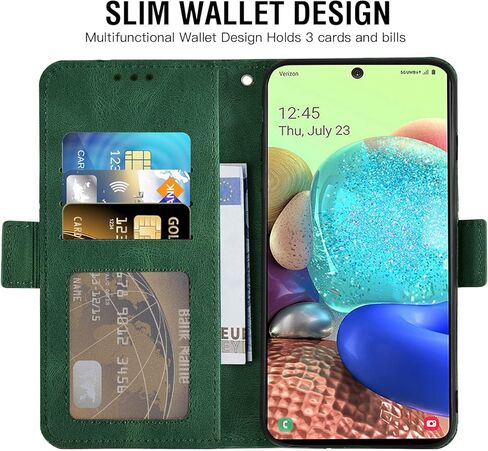 Asuwish Compatible with Samsung Galaxy A71 5G Wallet Case and Tempered Glass Screen Protector Leather Flip Cover Card Holder Stand Cell Accessories Phone Cases for Glaxay A 71 G5 Gaxaly 71A S71 Black in Kuwait