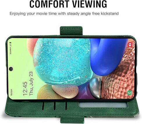 Asuwish Compatible with Samsung Galaxy A71 5G Wallet Case and Tempered Glass Screen Protector Leather Flip Cover Card Holder Stand Cell Accessories Phone Cases for Glaxay A 71 G5 Gaxaly 71A S71 Black in Kuwait