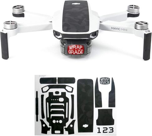 Wrapgrade Skin Compatible with DJI Mavic Mini & 2 SE & 4K | Accent Color (Airforce Silver) in Saudi Arabia