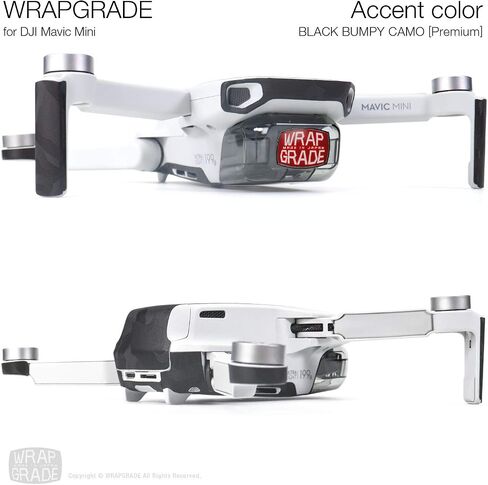 Wrapgrade Skin Compatible with DJI Mavic Mini & 2 SE & 4K | Accent Color (Airforce Silver) in Saudi Arabia