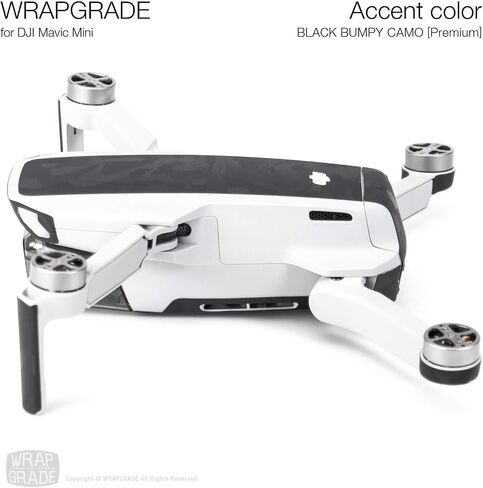 Wrapgrade Skin Compatible with DJI Mavic Mini & 2 SE & 4K | Accent Color (Airforce Silver) in Saudi Arabia