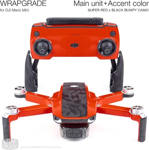 Wrapgrade Skin Compatible with DJI Mavic Mini & 2 SE & 4K | Accent Color (Airforce Silver) in Saudi Arabia