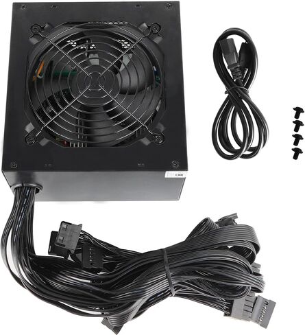 ESGAMING 650W Non Modular Power Supply with Low-Noise 120mm Fan ATX PSU, 115/230 Voltage Switch PFC Protection，5 Year Warranty in Saudi Arabia