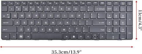 Keyboard Replacement Without Frame Compatible with HP ProBook 4530S 4535S 4730S 4735S Series Black US Layout in Saudi Arabia