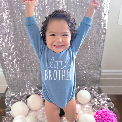Ayalinggo Newborn Baby Boy Clothes Big Brother Little Brother Matching Long Sleeve Pullover Sweatshirt Romper fall Outfits in Saudi Arabia