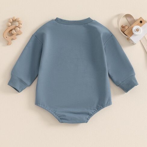 Ayalinggo Newborn Baby Boy Clothes Big Brother Little Brother Matching Long Sleeve Pullover Sweatshirt Romper fall Outfits in Saudi Arabia