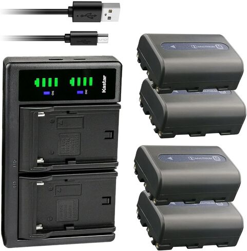 Kastar NP-FM50 LTD2 USB Battery Charger Replacement for Sony HDR-SR1, HDR-UX1, MVC-CD200, MVC-CD250, MVC-CD300, MVC-CD350, MVC-CD400, MVC-CD500, DSR-PDX10, HVL-ML20M, HVR-A1 HVR-A1U Camera in Saudi Arabia