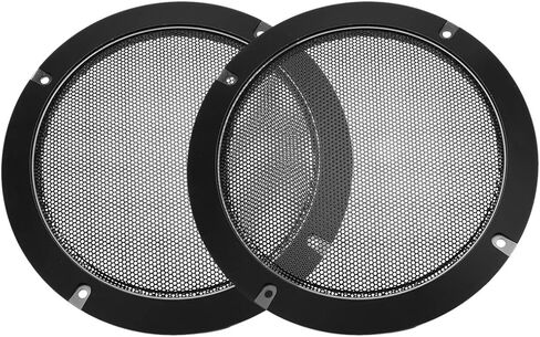 uxcell Speaker Grill Cover 6.5 Inch 184mm Mesh Decorative Circle Subwoofer Guard Protector Black 2pcs in Saudi Arabia