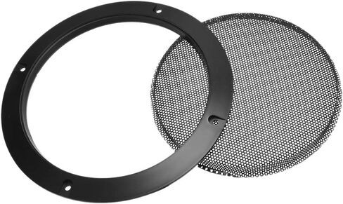 uxcell Speaker Grill Cover 6.5 Inch 184mm Mesh Decorative Circle Subwoofer Guard Protector Black 2pcs in Saudi Arabia