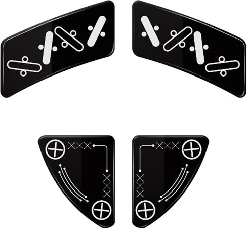 Immoenuc زلاجات فأرة زجاجية من أجل Razer Viper Ultimate Mouse Feet Pads ناعمة ومتينة ملحقات ماوس الألعاب (نمط الطباعة) in Kuwait