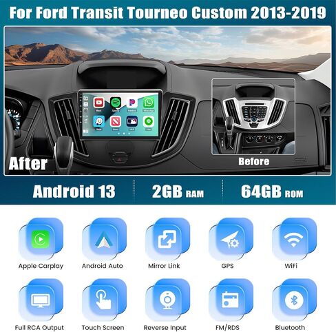 2+64G Android 13 Car Stereo for Chevy Colorado GMC Canyon 2015-2019 with Wireless Carplay Android Auto,9'' Touchscreen Car Radio with WiFi GPS Navigation Bluetooth FM/RDS Radio SWC+AHD Backup Camera in Saudi Arabia