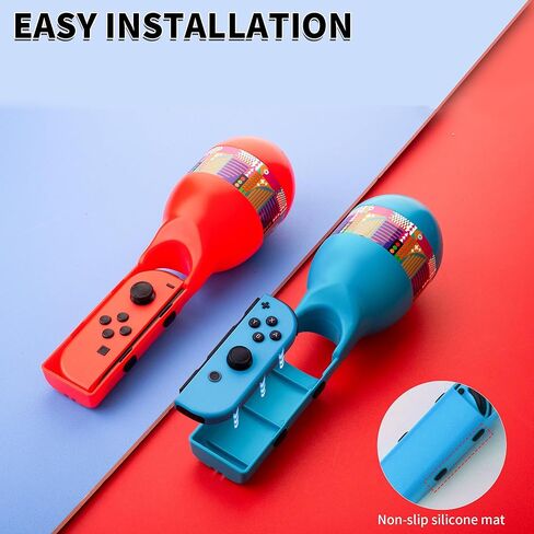 HYPERCASE Red&Blue Joycon Grip for Nintendo Switch/OLED, Left & Right Controller for Switch Game Hand, 2Pcs Sports Accessories with Ultimate Gaming Experience in Kuwait