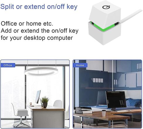White Mechanical Key, Material, Blue Backlit Switch, External PC Power Switch for Desktop Office Games (Colorful Light 2m) in Saudi Arabia