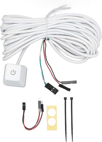 White Mechanical Key, Material, Blue Backlit Switch, External PC Power Switch for Desktop Office Games (Colorful Light 2m) in Saudi Arabia