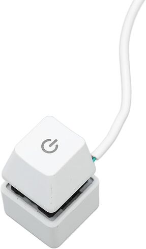 White Mechanical Key, Material, Blue Backlit Switch, External PC Power Switch for Desktop Office Games (Colorful Light 2m) in Saudi Arabia