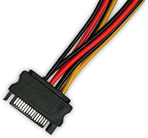 SATA Power Y-Splitter Cable,15Pin SATA Male to 2×15 Pin SATA Female Power Y-Splitter Cable,7.4Inches (3 Pack) in Saudi Arabia