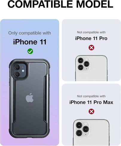 X-Doria Raptic Shield Case, iPhone 11 Pro, Iridescent, Military Grade Drop Tested, Aluminum, Polycarbonate, Lightweight, Camera Protector in Saudi Arabia