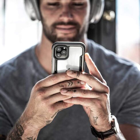 X-Doria Raptic Shield Case, iPhone 11 Pro, Iridescent, Military Grade Drop Tested, Aluminum, Polycarbonate, Lightweight, Camera Protector in Saudi Arabia