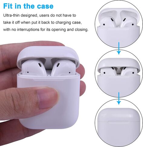 10 أزواج من أطراف الأذن من Wisdompro متوافقة مع Apple AirPods 2 و1، سيليكون ناعم للغاية ورفيع للغاية ومضاد للانزلاق ومقاوم للغبار مناسب لغطاء الأذن - شفاف in Kuwait