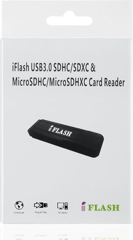 [3 Pack] iFlash USB 3.0 Dual Slot MicroSD - MicroSDHC - MicroSDXC - SDHC - SDXC Card Reader/Writer - support SanDisk Kingston 256GB 128GB 64GB 32GB UHS-I Micro SDXC SDHC, Ultra/Extreme Speed in Saudi Arabia
