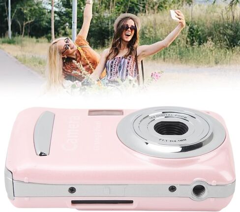 FHD 1080P Digital Camera Auto Focus, 2.4 16MP 16X Digital Zoom Portable Mini Camera, Anti Shake Vlogging Selfie Cameras for Boys Girls Kids Teens (Silver Gray) in Kuwait