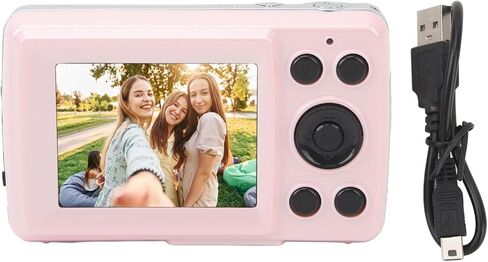 FHD 1080P Digital Camera Auto Focus, 2.4 16MP 16X Digital Zoom Portable Mini Camera, Anti Shake Vlogging Selfie Cameras for Boys Girls Kids Teens (Silver Gray) in Kuwait