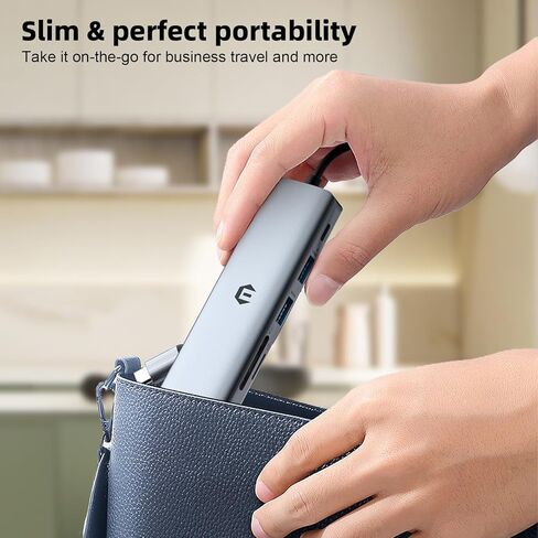 Tiergrade USB C Hub, 6 in 1 USB C Multiport Adapter with 4K HDMI, 100W PD Charging Port, 2 USB 3.0, SD/TF Card Slot and USB C Dock for MacBook and Other USB C Devices in Kuwait