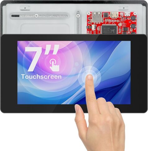 شاشة ELECROW 7 بوصة محمولة تعمل باللمس CrowVision لشاشة Raspberry Pi 1024x600 IPS LCD شاشة عرض للسفر متوافقة مع وحدة تحكم ألعاب الكمبيوتر المحمول DIY Projects in Kuwait