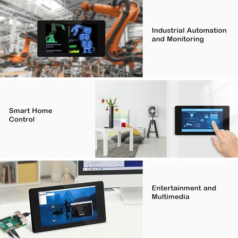 شاشة ELECROW 7 بوصة محمولة تعمل باللمس CrowVision لشاشة Raspberry Pi 1024x600 IPS LCD شاشة عرض للسفر متوافقة مع وحدة تحكم ألعاب الكمبيوتر المحمول DIY Projects in Kuwait