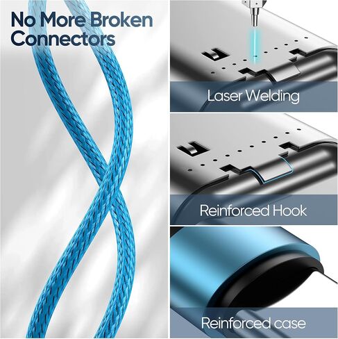 USB C to USB C Cable 10FT 4-Pack, USB C Charger Cable 60W Nylon Braided Compatible for Phone 15/15 Pro/15 Pro Max, MacBook Air/Pro, Samsung Galaxy S23/S22 Ultra, Switch in Saudi Arabia