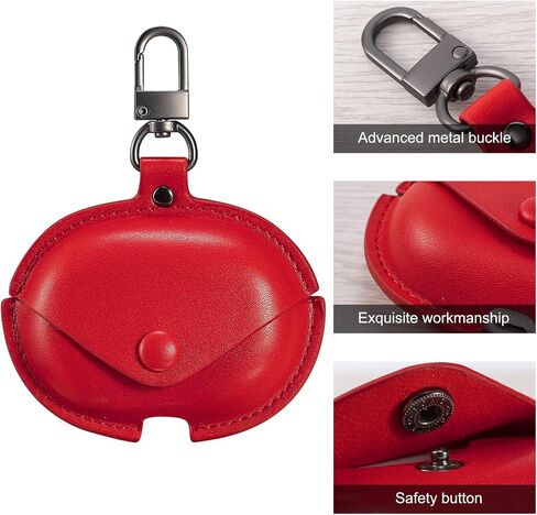 VOMA Leather Case for Beats Studio Buds/Studio Buds Plus 2021/2023, Full-Body Soft Shell Protective Leather Case Cover with Keychain Compatible with Apple Beats Studio Buds Charging Case Black in Saudi Arabia
