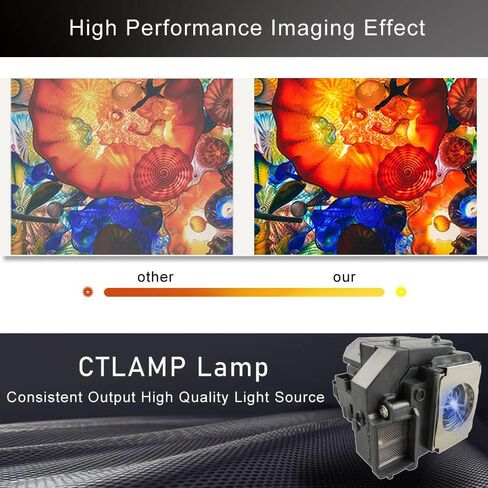 A+ Quality ELP56 / V13H010L56 Replacement Projector Lamp Bulb with Housing Compatible with Epson elplp56 EH-DM3 H319A H319B MovieMate 60 MovieMate 62 in Saudi Arabia